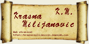 Krasna Milijanović vizit kartica